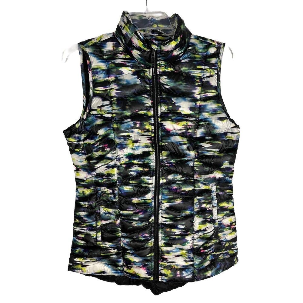 Tangerine Womens Vest‎ Jacket Quilted Puffer Down Full Zip Multicolor Size M
